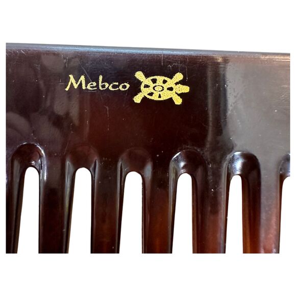 Mebco Vintage Tortoise Shell Wide Tooth Comb 5.5 inches - Picture 2 of 3